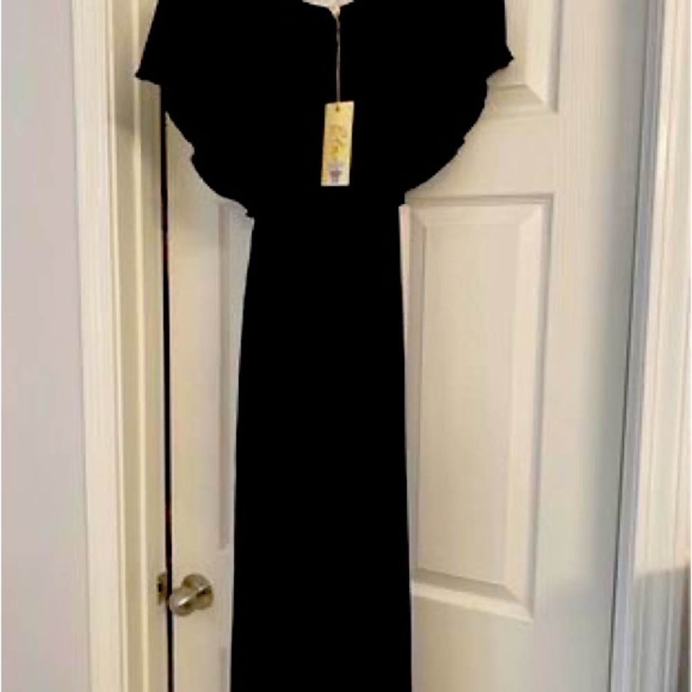 Black off shoulder jumpsuit lightweight